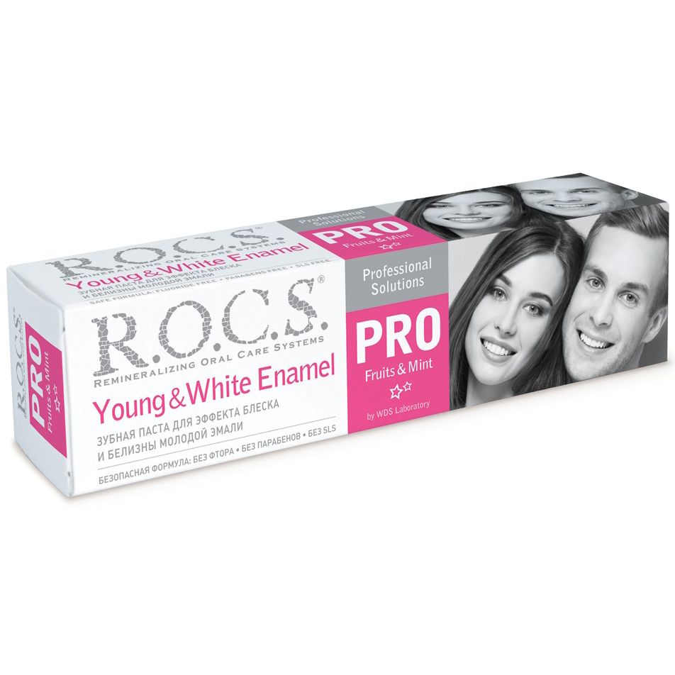 фото упаковки ROCS PRO Зубная паста Young White Enamel