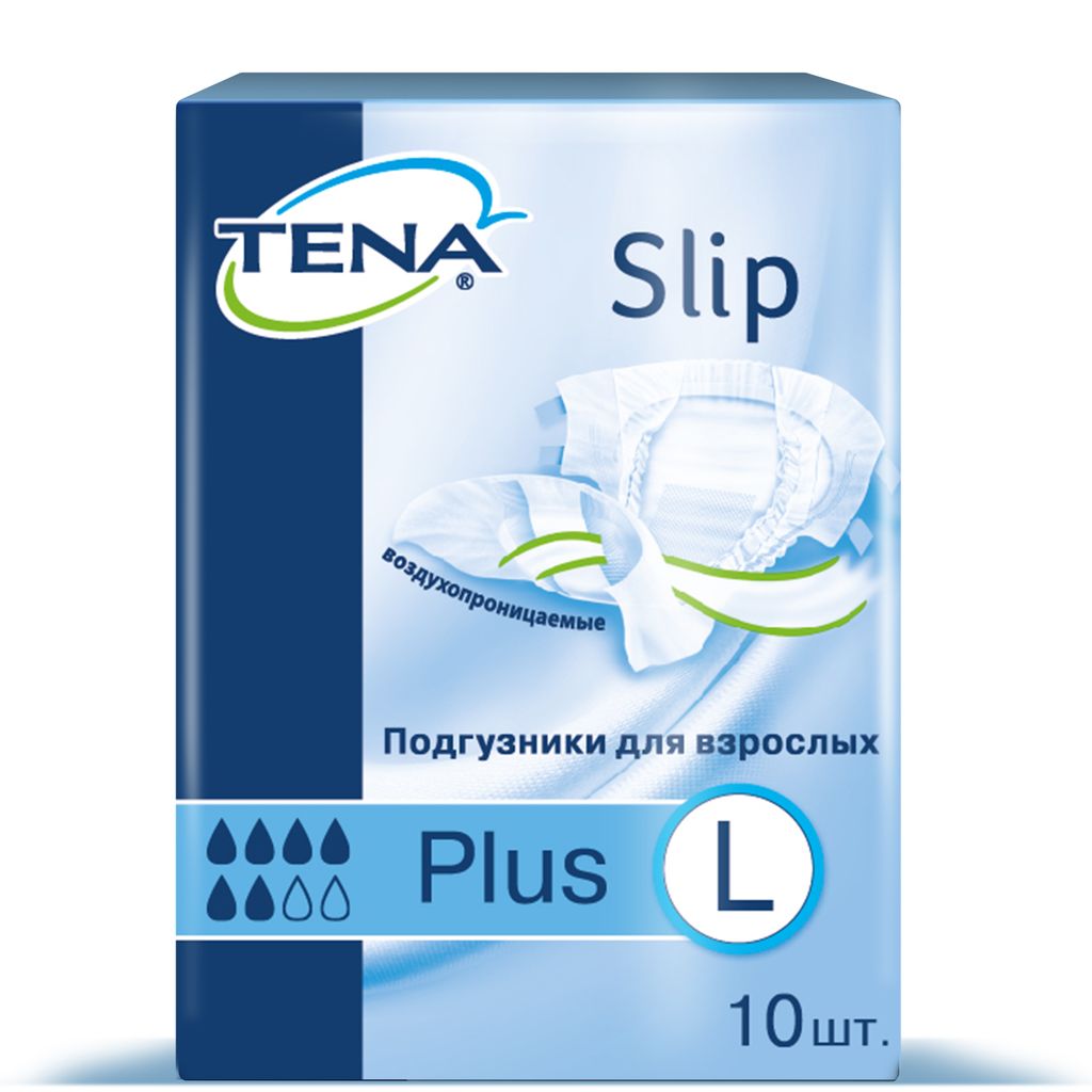 фото упаковки Подгузники для взрослых Tena Slip Plus