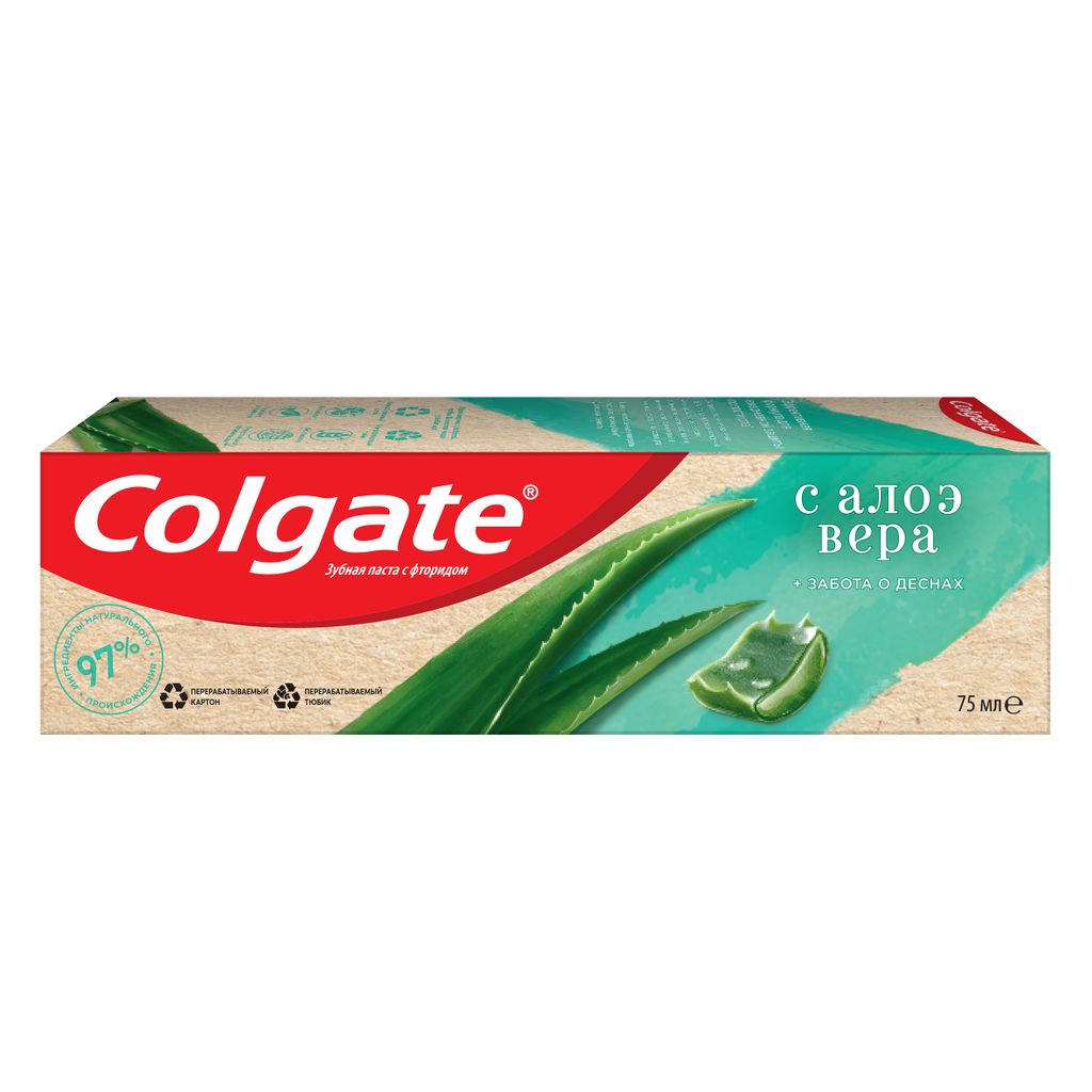 Colgate Паста зубная Забота о деснах с Алоэ вера, паста зубная, 75 мл, 1 шт.