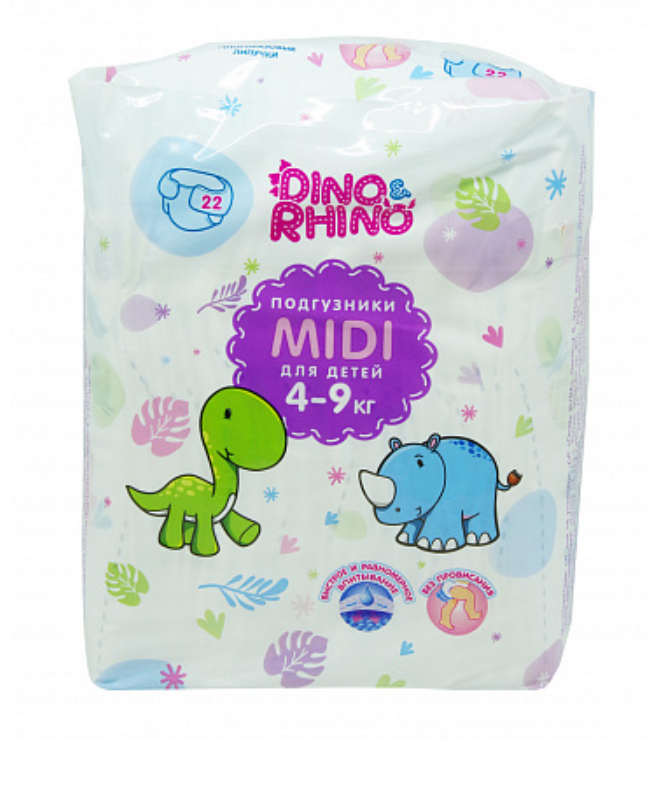 фото упаковки Dino&Rhino Подгузники для детей