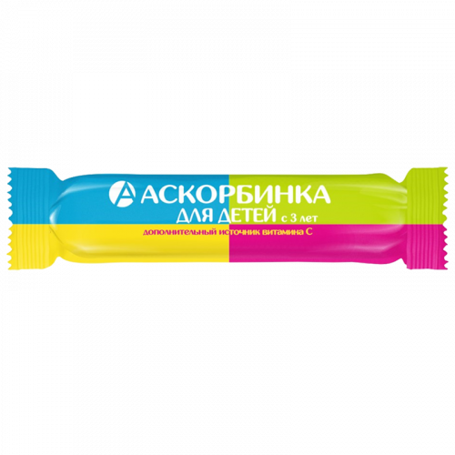 Аскорбиновая кислота Крутка, 3 г, таблетки жевательные, 10 шт.