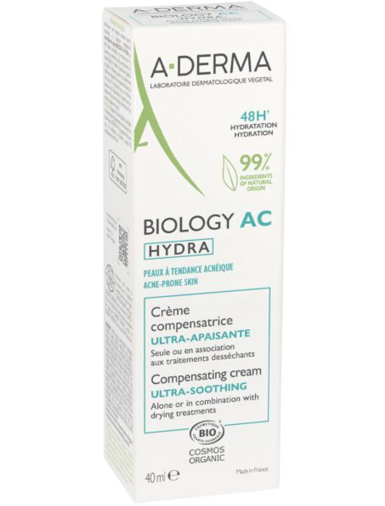 A-Derma AC Hydra Biology Крем восстанавливающий баланс, крем, для ослабленной кожи, 40 мл, 1 шт.