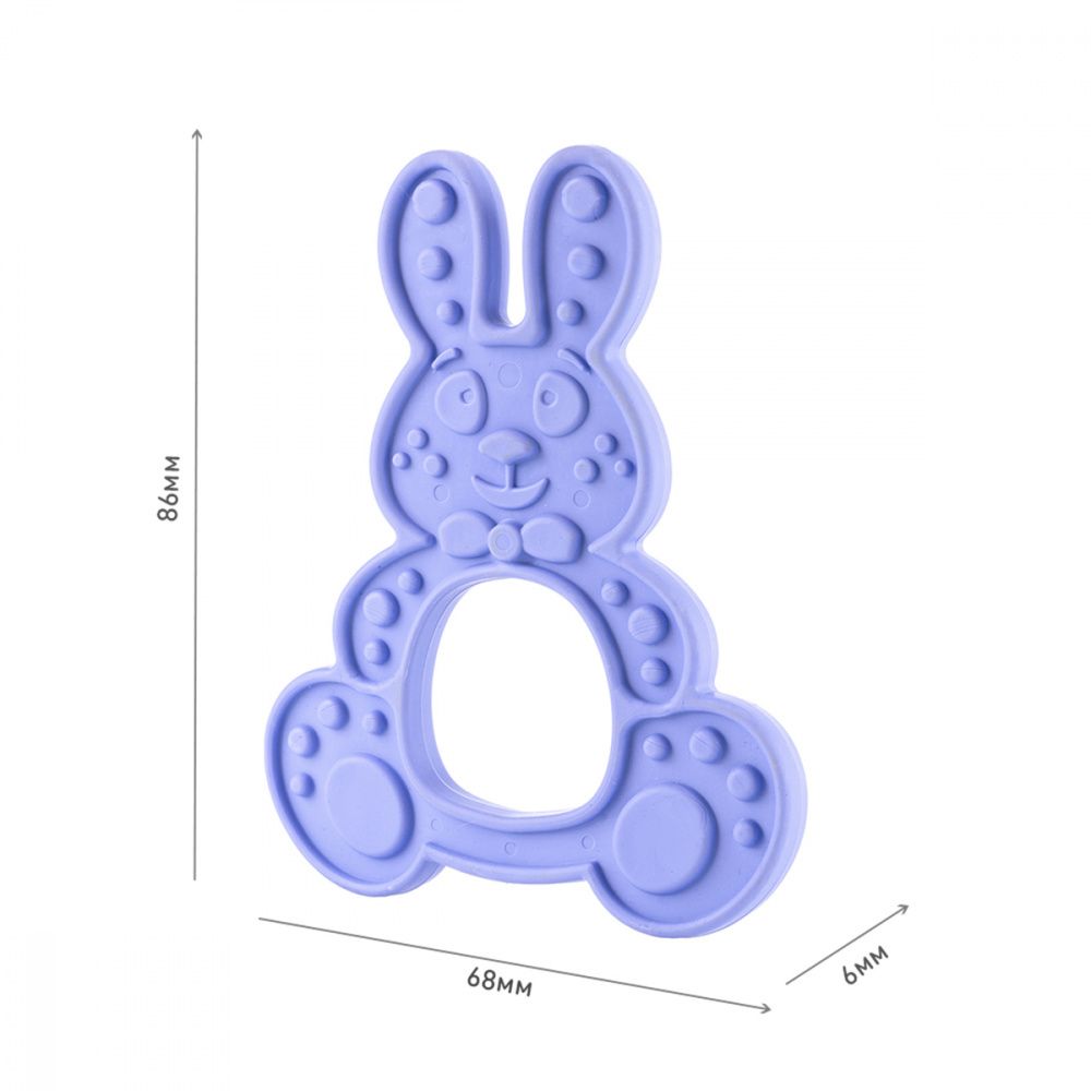 Knopa Прорезыватель-массажер для десен Зайка, 0+, цвет в ассортименте, 1 шт.