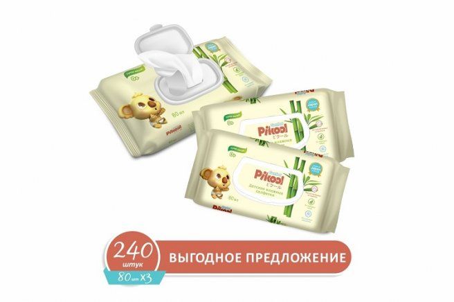 фото упаковки Pikool Comfort Салфетки влажные детские