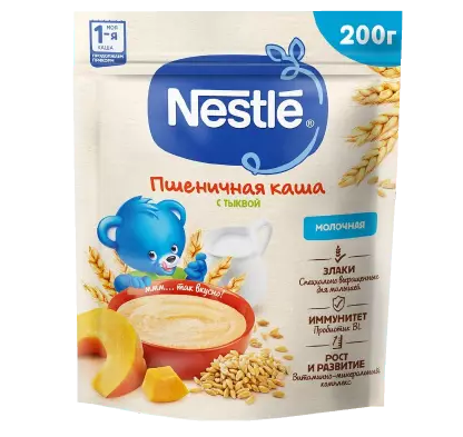 фото упаковки Nestle Каша молочная пшеничная с тыквой