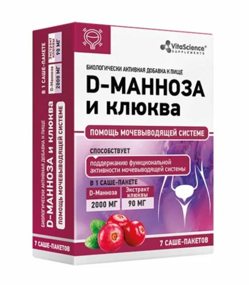 фото упаковки Vitascience Д-Манноза и клюква