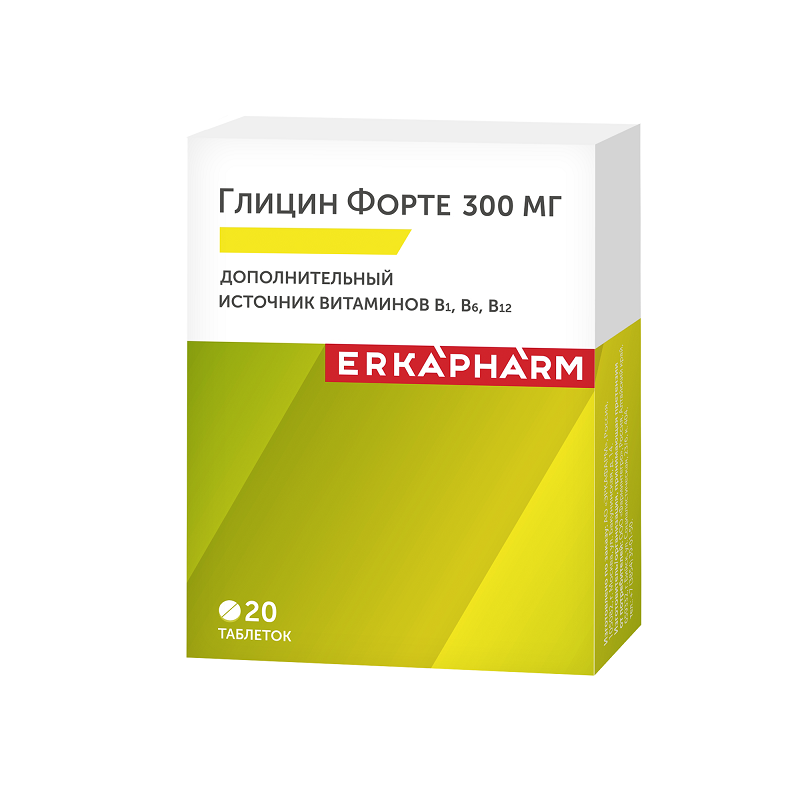 фото упаковки Erkapharm Глицин Форте