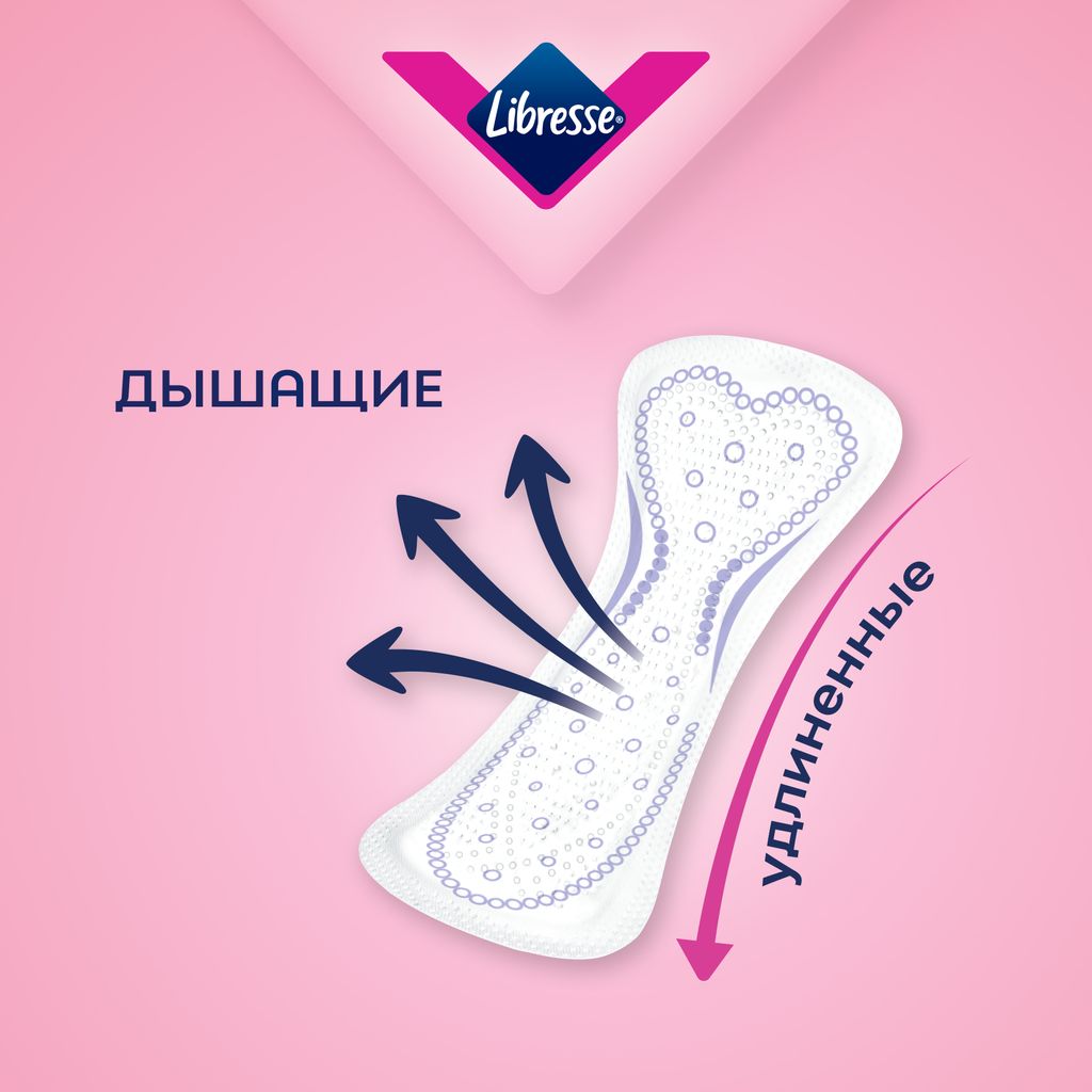 Libresse Dailyfresh plus ежедневные прокладки, прокладки ежедневные, удлиненные, 26 шт.