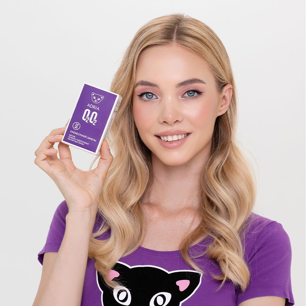 Adria O2O2 Контактные линзы ежемесячные, -7.00, 8.6, 12 шт.