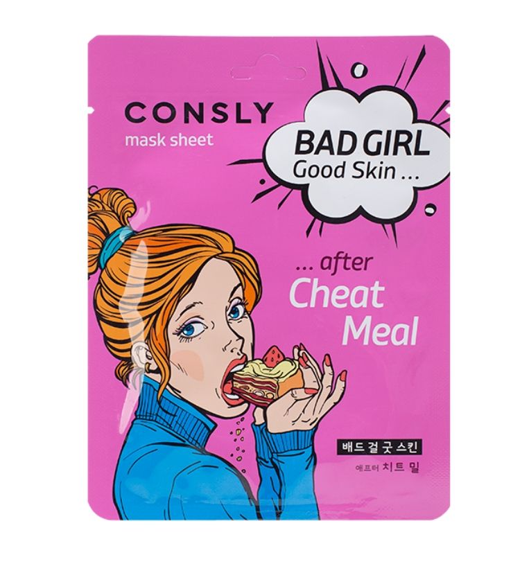 фото упаковки Consly Маска тканевая после читмила Bad girl good skin