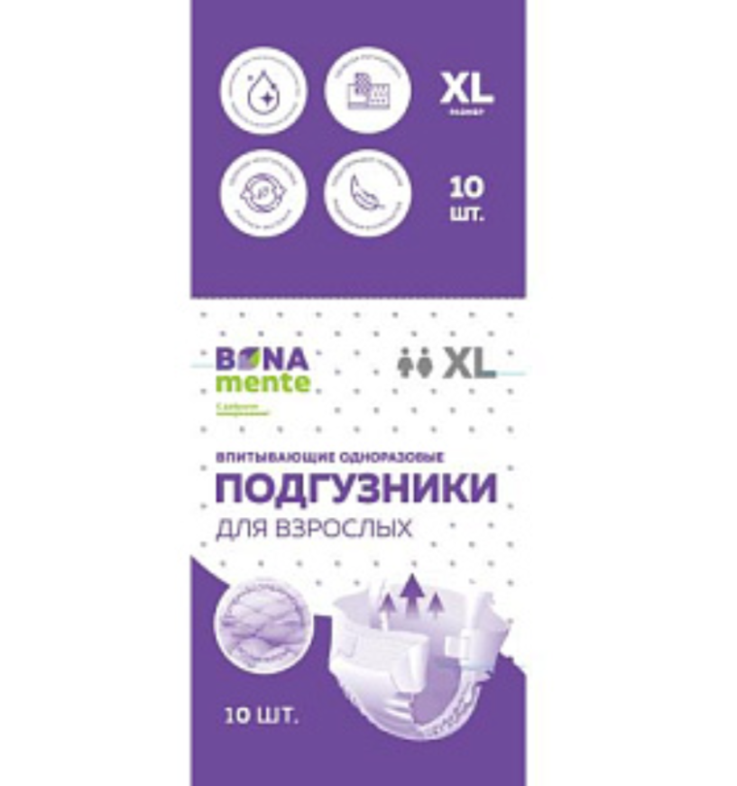 Bona Mente Подгузники для взрослых, XL, 10 шт.