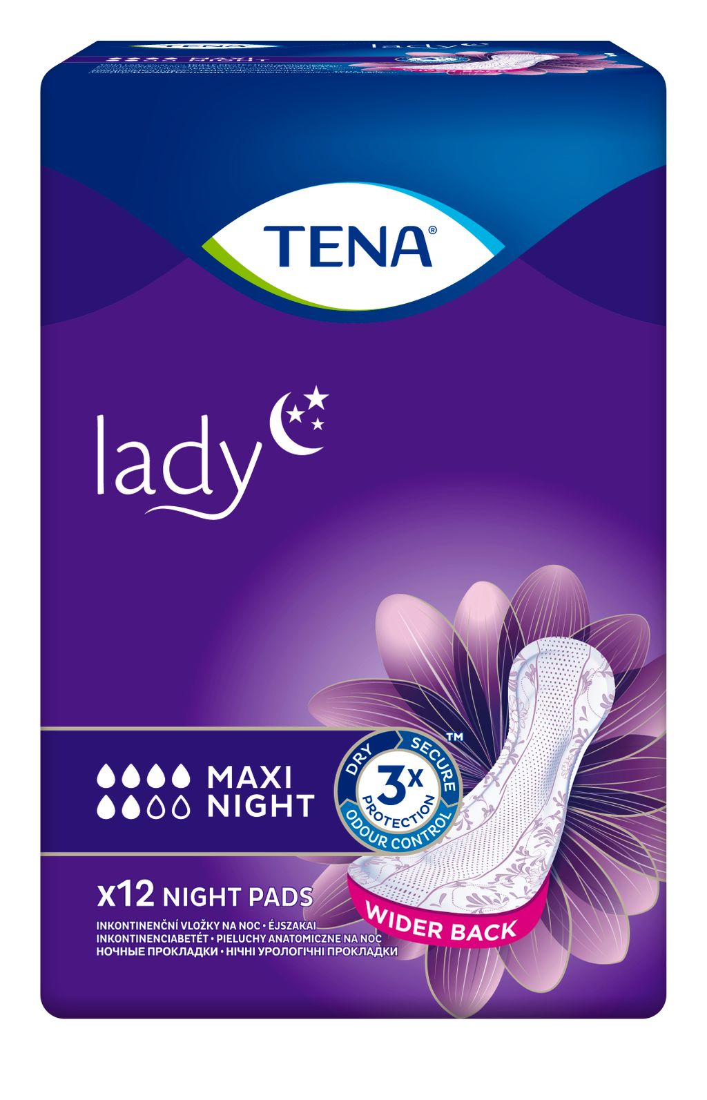 Прокладки урологические Tena Lady Maxi Night, прокладки урологические, 6 капель, 12 шт.