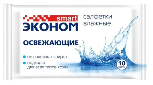 фото упаковки Эконом smart Салфетки влажные Освежающие