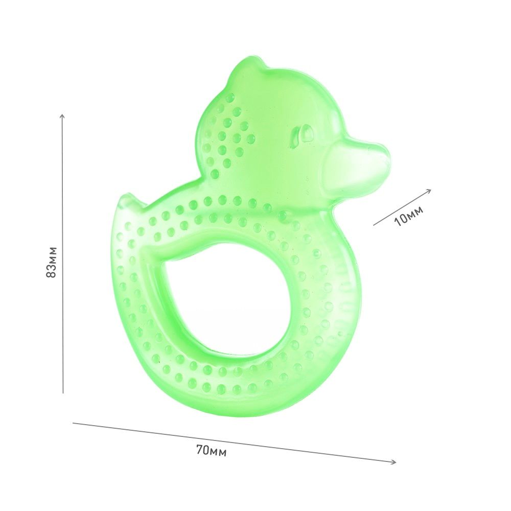 Knopa Прорезыватель-массажер для десен охлаждающий Уточка, 0+, цвет в ассортименте, 1 шт.