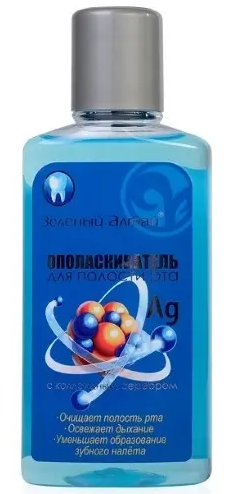 Зеленый алтай ополаскиватель для полости рта, с коллоидным серебром, 250 мл, 1 шт.