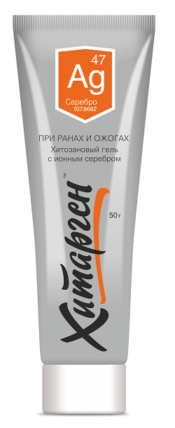 Хитарген Гель хитозановый с ионным серебром, гель, 50 г, 1 шт.