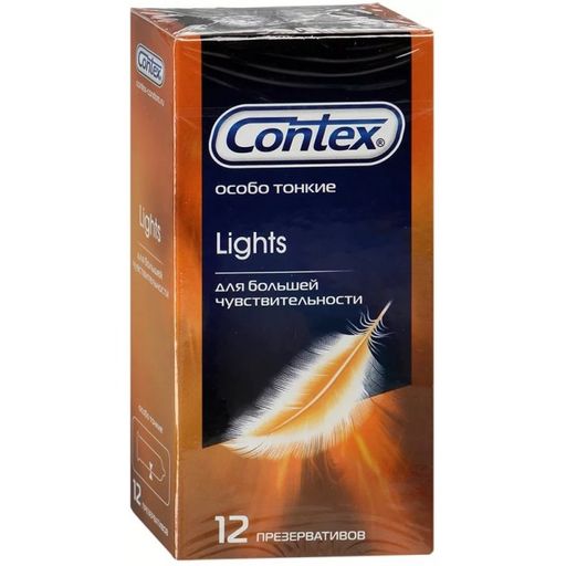 Презервативы Contex Lights, презерватив, особо тонкие, 12 шт.