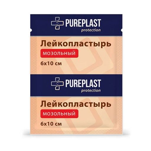 Pureplast пластырь мозольный, 6х10см, 1 шт.