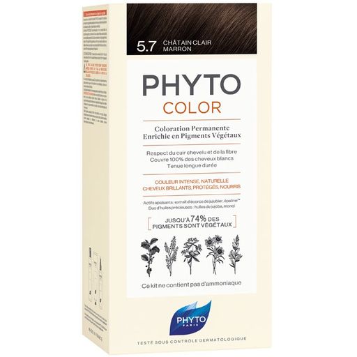 Phytosolba PhytoColor Краска 5.7 светлый каштан, тон 5.7, краска для волос, 1 шт.