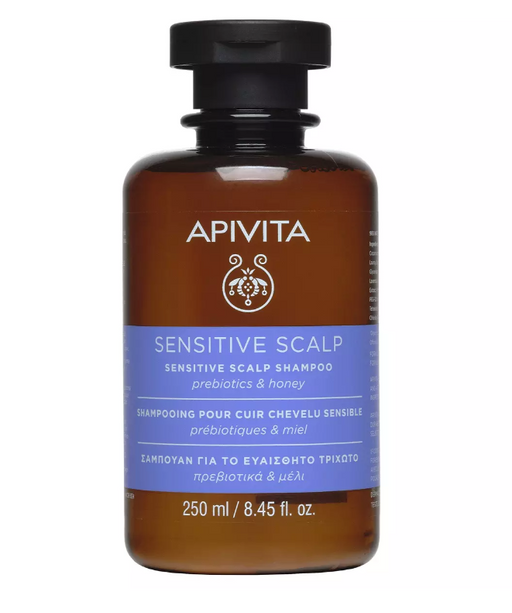 Apivita Шампунь для чувствительной кожи головы, шампунь, с Пребиотиками и Медом, 250 мл, 1 шт.