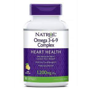 Natrol Омега-3-6-9 комплекс, 1200 мг, капсулы, лимон, 90 шт.