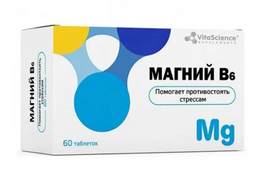 Vitascience Магний В6, таблетки, 60 шт.