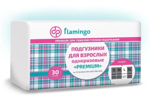 Flamingo Premium Подгузники для взрослых, L, 30 шт.