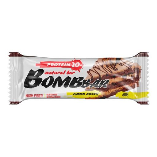 Bombbar батончик протеиновый Датский бисквит, 20%, 60 г, 1 шт.