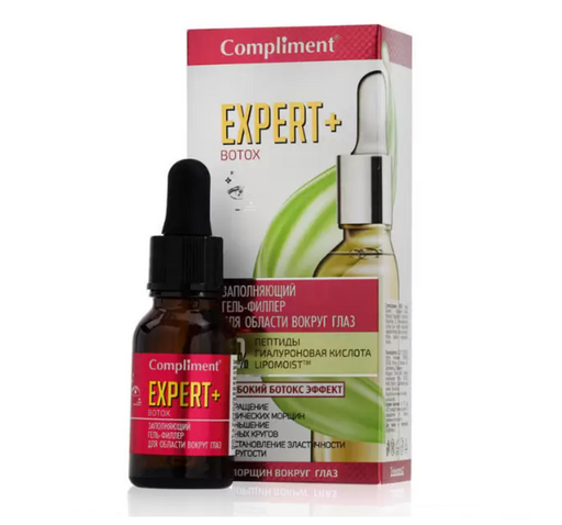Compliment Expert+Botox Гель-филлер заполняющий, филлер, для области глаз, 15 мл, 1 шт.