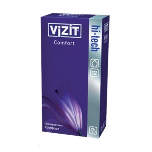 Презервативы Vizit Hi-Tech Comfort, презервативы, 12 шт.