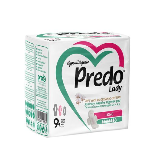 Predo Lady Прокладки гигиенические Long, 6 капель, прокладки гигиенические, 9 шт.