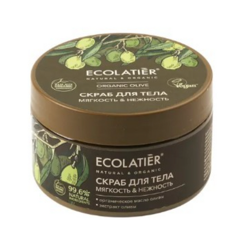 Ecolatier Organic Olive Скраб для тела, скраб, Мягкость и нежность кожи, 300 г, 1 шт.