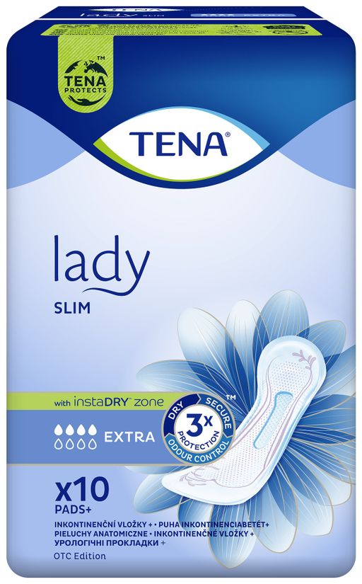 Прокладки урологические Tena Lady Slim Extra, прокладки урологические, 4 капли, 10 шт.