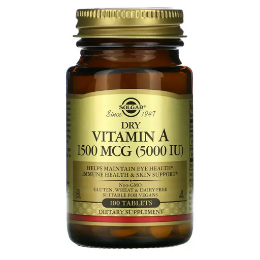 Solgar Сухой витамин A, 1500 мкг, таблетки, 100 шт.